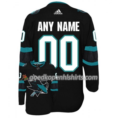 San Jose Sharks Custom Adidas 2018-2019 Alternate Authentic Shirt - Mannen